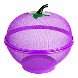 Корзинка для фруктов с крышкой "Умничка" D=25.5см (25/50) фиолетовая