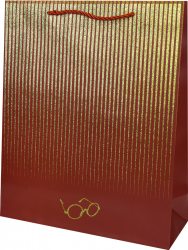Dream cards Пакет подар.с  мат. лам. и глит.26.4х32.7х13.6см р-р(L),Красный минимализм,210г ППК-2588