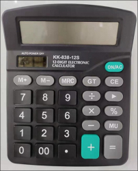 Калькулятор электронный 12 разрядов 18x15 см арт. 23947-KK-838-12S