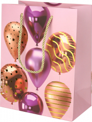Dream cards Пакет подар.с мат.лам.и золотистым тисн.18х23х10см(М)Фиолетовые шарики,210г ППК-3556