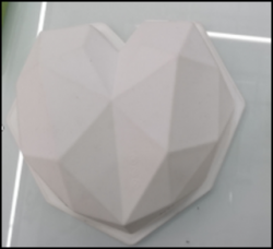 Форма силиконовая для выпечки Сердце алмазное 22x20,5x5,8 см арт. 16501-FY-0149